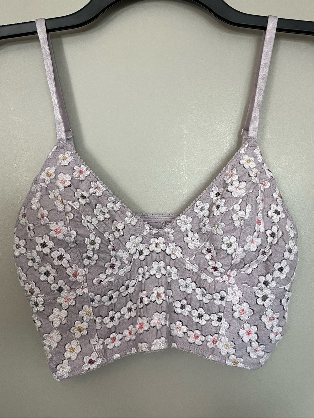 Lace Floral Bralette in Lavender